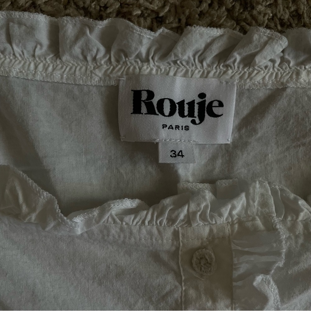 Rouje White Puff Sleeve Blouse - Picture 2 of 4